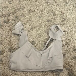 Elegant White Ruffled Women's Top